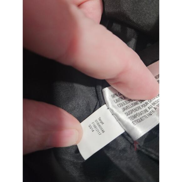 Black Velvet Woman's Blazer Sz 6 Merona Single Button Jacket Holiday Winter - Picture 4 of 7